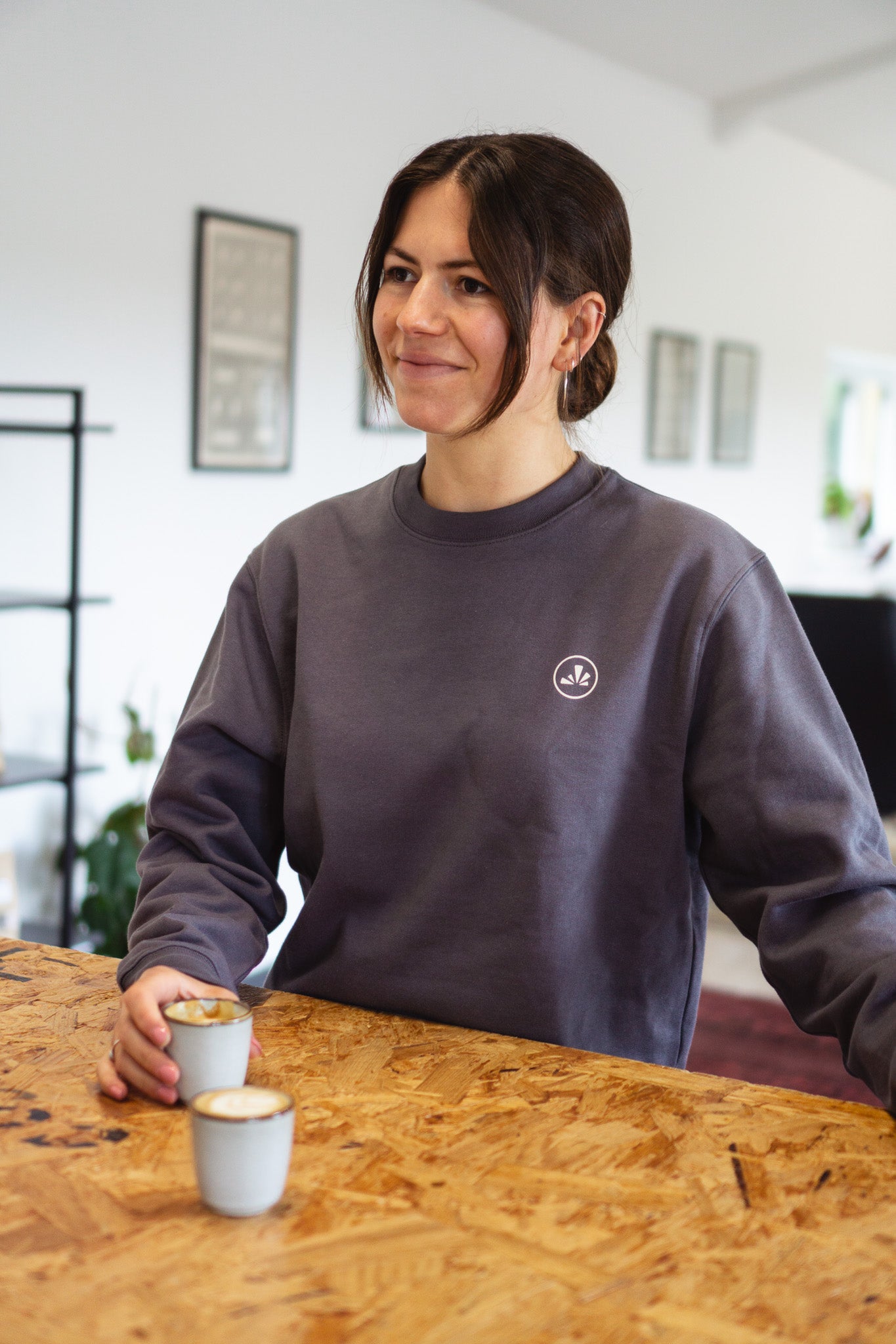 Oak Sweatshirt - Slate & Coffee