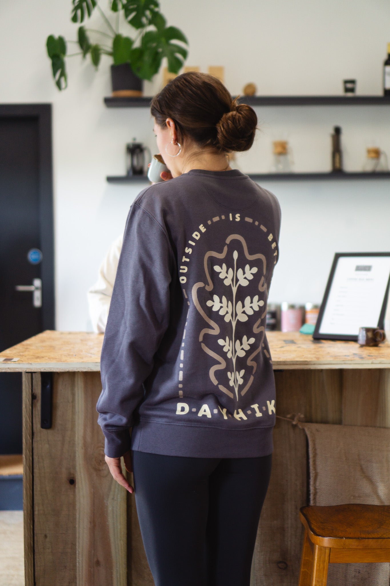 Oak Sweatshirt - Slate & Coffee