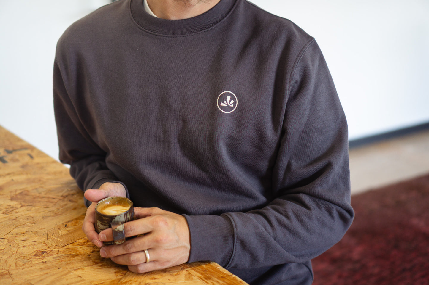 Oak Sweatshirt - Slate & Coffee