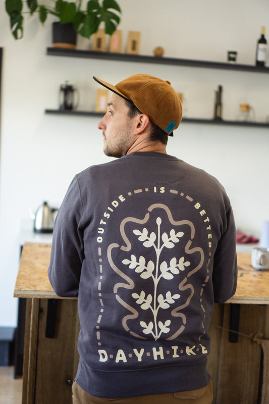 Oak Sweatshirt - Slate & Coffee