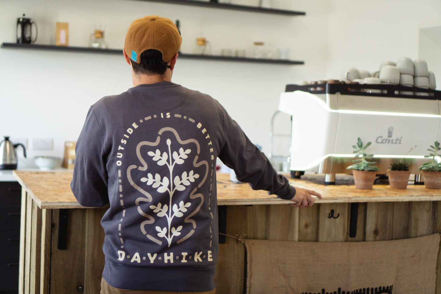 Oak Sweatshirt - Slate & Coffee