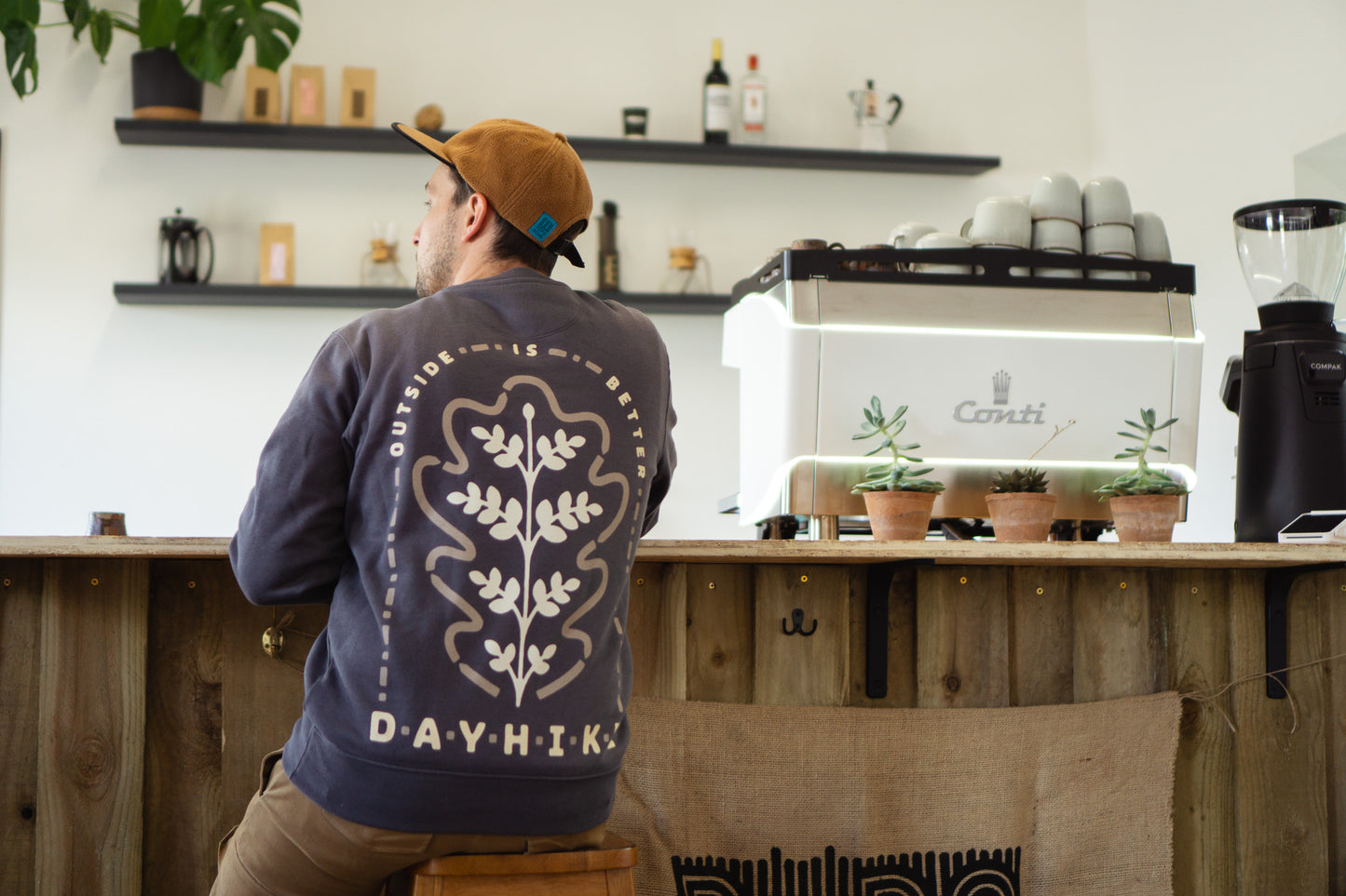 Oak Sweatshirt - Slate & Coffee