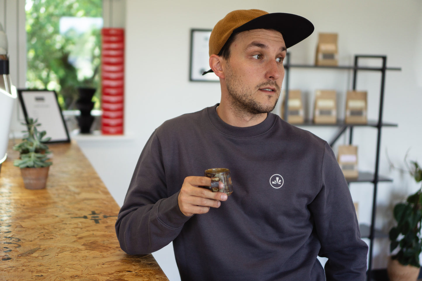 Oak Sweatshirt - Slate & Coffee